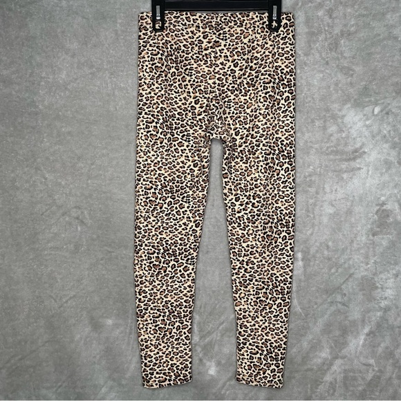 Soho Girls Faux Fur Lined Leopard Print Warm Leggings Cozy Winter Size M - Picture 3 of 8
